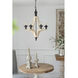 Harper 6 Light 22.4 inch White Wash and Black Pendant Ceiling Light