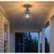 Ellington 1 Light 9 inch Verde Green Outdoor Semi Flush in Optic Glass, Brass Traditions by InnovationsLighting