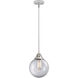Nouveau 2 Beacon 1 Light 8 inch Polished Chrome Mini Pendant Ceiling Light in Incandescent, Clear