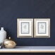 Blooms & Stripes Blue and White and Green Framed Art, Propac