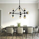 Glow 10 Light 39 inch Black Chandelier Ceiling Light