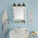 Duncan 3 Light 25 inch Chrome Bath Vanity Wall Light in Matte Black