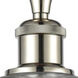 Belfast 1 Light 6 inch Polished Nickel Flush Mount Ceiling Light in Seedy Glass, 2.1 lb