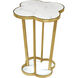 Clover 24 X 18.25 inch Natural Brass Side Table