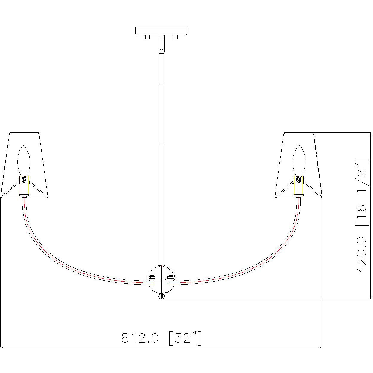 Shannon 5 Light 32 inch Brushed Nickel Chandelier Ceiling Light