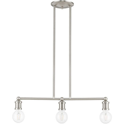 Lansdale 3 Light 24 inch Brushed Nickel Linear Chandelier Ceiling Light