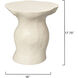 Sculpt 17.75 X 16 inch Cream White Side Table