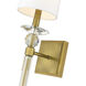 Ava 1 Light 5.5 inch Rubbed Brass Wall Sconce Wall Light