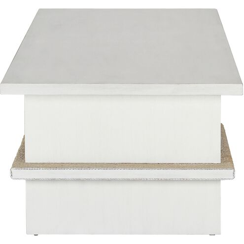 Riverview 50 X 26 inch Checkmate White with Natural and Gray Coffee Table