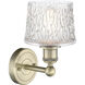 Niagra 1 Light 6.5 inch Antique Brass and Clear Sconce Wall Light