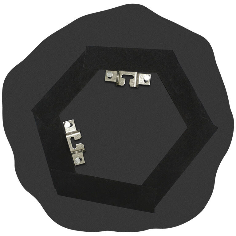 Evaton 19.3 X 19.1 inch Clear and Matte Off-White Wall Mirrors, Set of 3