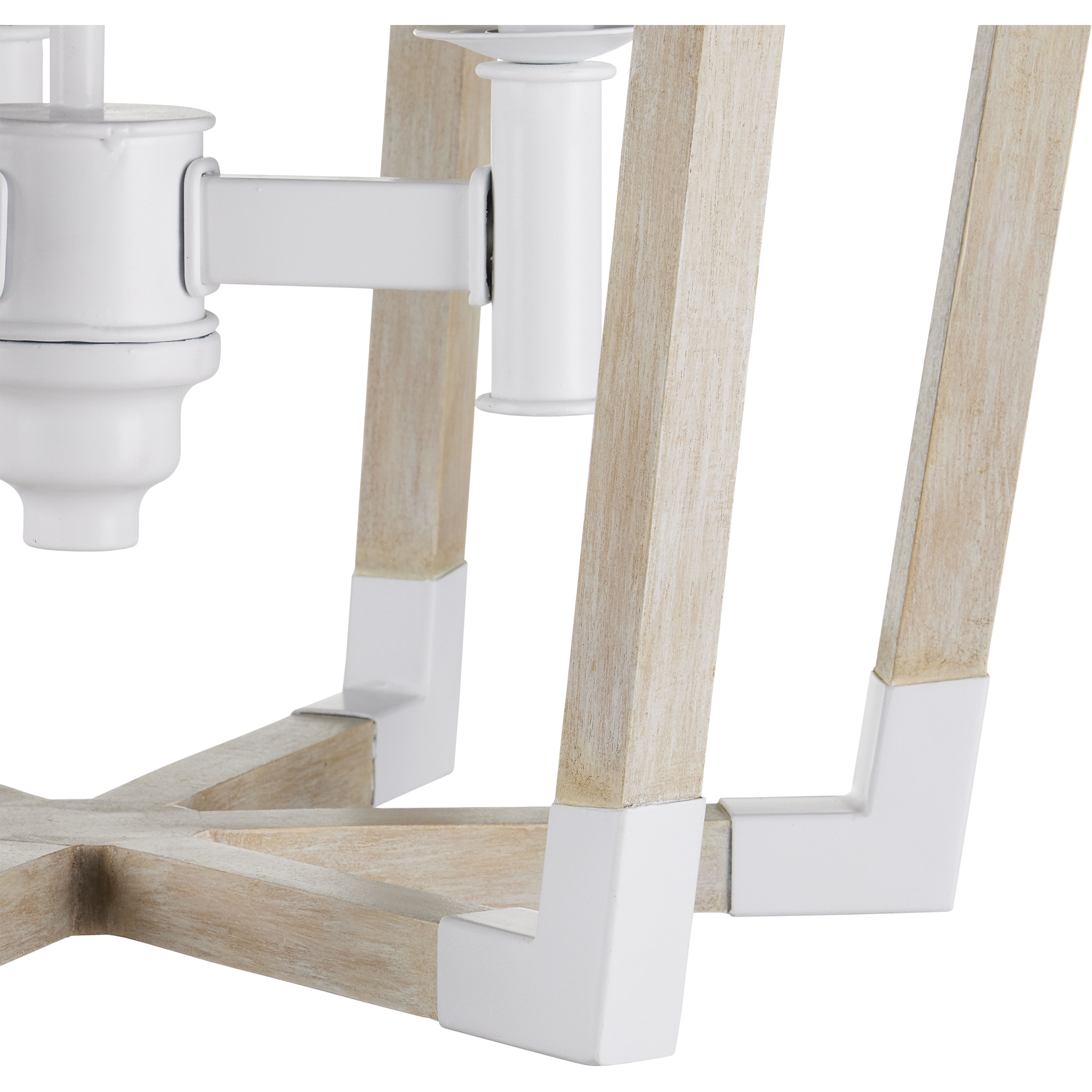 Bastian 3 Light 23.5 inch Sugar White and Sandstone Lantern Chandelier Ceiling Light, Medium