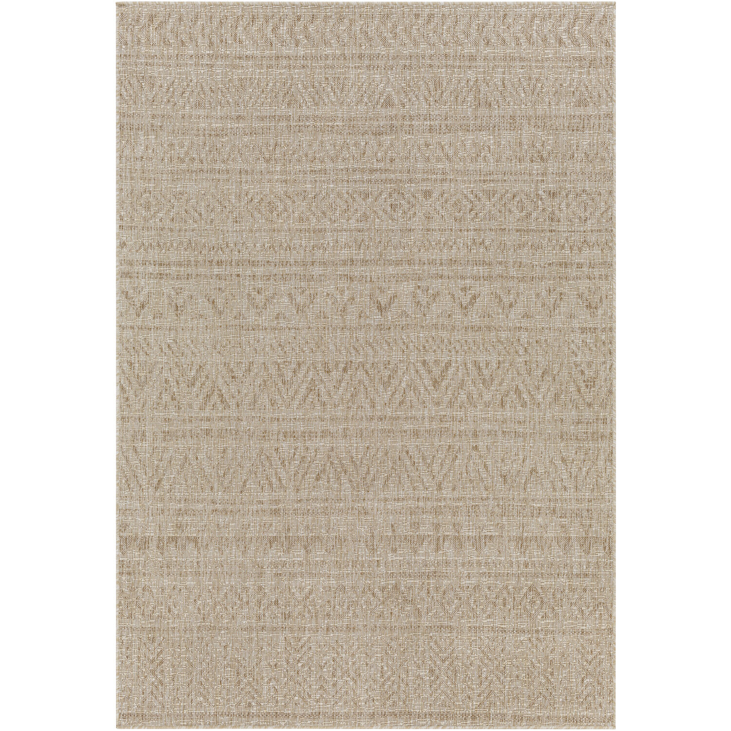 Eagean 91 X 63 inch Khaki Outdoor Rug, Rectangle