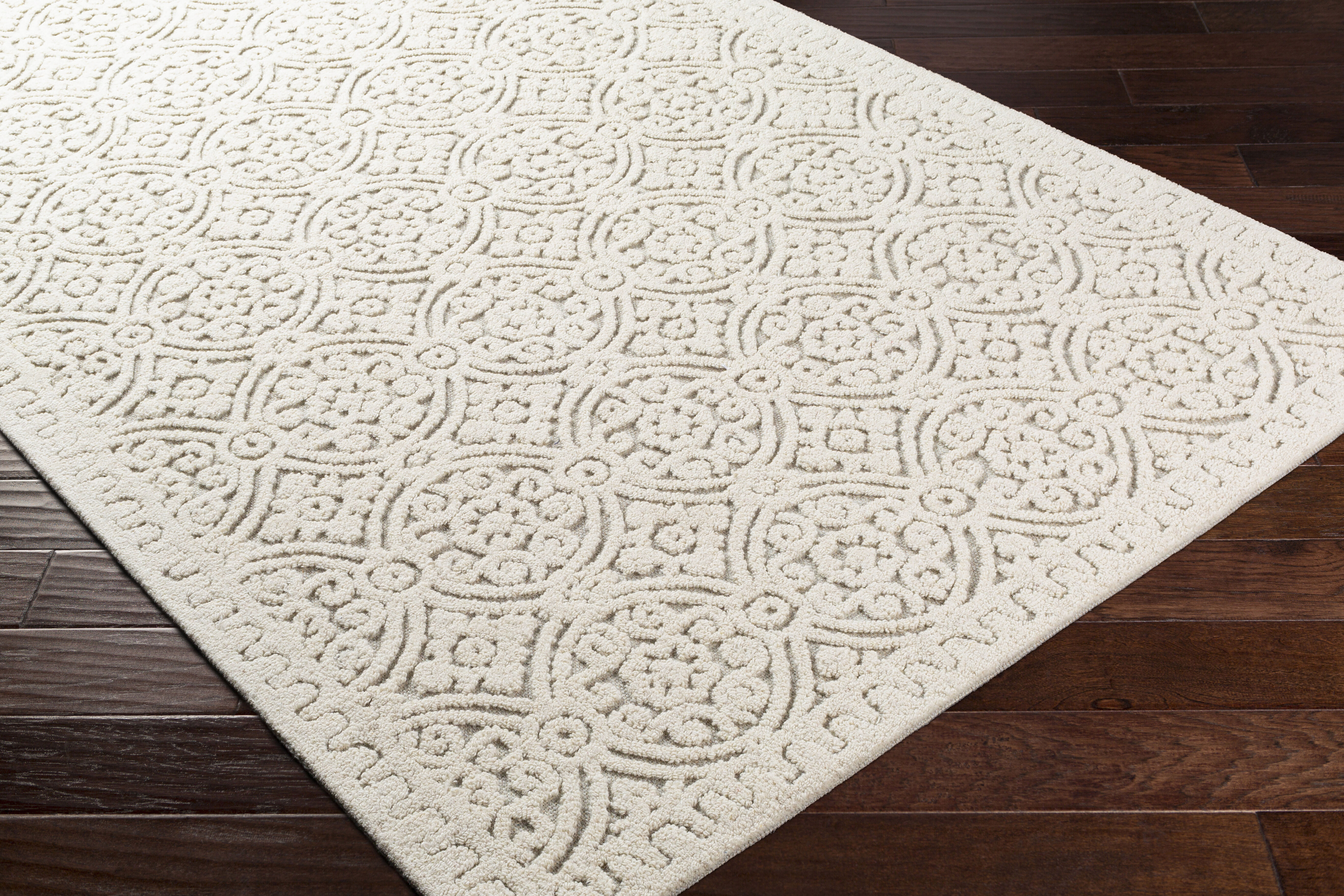 Oakland 36 X 24 inch Cream Rug in 2 x 3, Rectangle