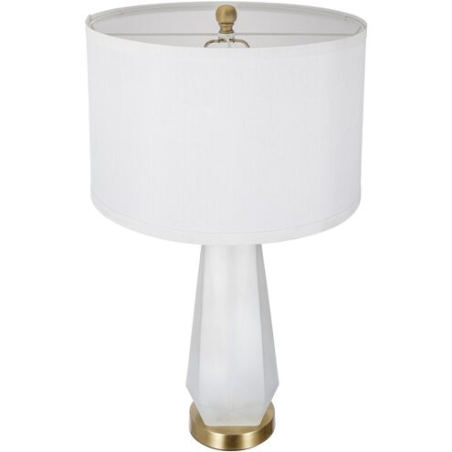 Geometric 26 inch 40.00 watt Gold/White Table Lamp Portable Light