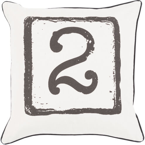 Big Kid Blocks 20 inch Ivory, Black Pillow Kit