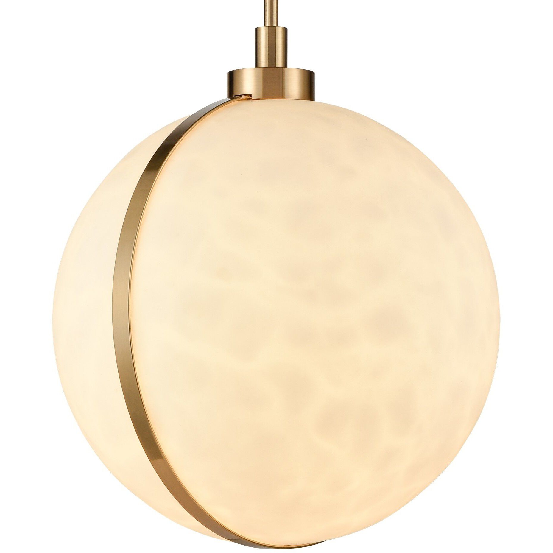 Lumis 1 Light 15.75 inch Lacquered Gold Pendant Ceiling Light, Converts to Semi Flush