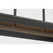 Anne-Marie Barton Remi Linear Pendant Ceiling Light in Matte Carbon and Warm Walnut