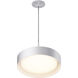 Echo LED 16 inch White Single Pendant Ceiling Light