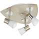 Mul-T-Lite 3 Light 14 inch Satin Chrome Flush Mount Ceiling Light