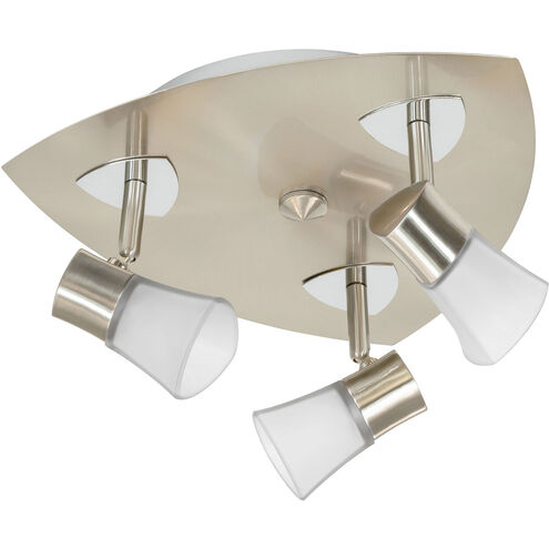 Mul-T-Lite 3 Light 14 inch Satin Chrome Flush Mount Ceiling Light