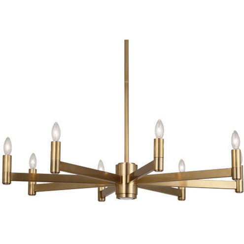 Delany 9 Light 15 inch Antique Brass Chandelier Ceiling Light