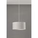 Harvest 1 Light 15 inch White Textured Fabric Drum Pendant Ceiling Light