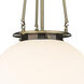 Beacon 1 Light 17.75 inch Antique Brass Pendant Ceiling Light