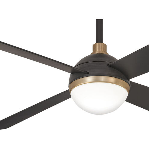 Orb 54 inch Soft Brass with Brushed Carbon Blades Ceiling Fan in Brushed Carbon/Soft Brass