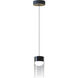 Highball LED 4 inch Gunmetal Mini Pendant Ceiling Light in Graduating Smoke