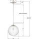Orly 1 Light 14 inch Polished Nickel Pendant Ceiling Light