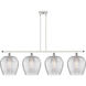 Ballston Norfolk LED 50 inch White and Polished Chrome Island Light Ceiling Light in Clear Glass