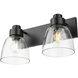 Remy Vanity Wall Light in Matte Black