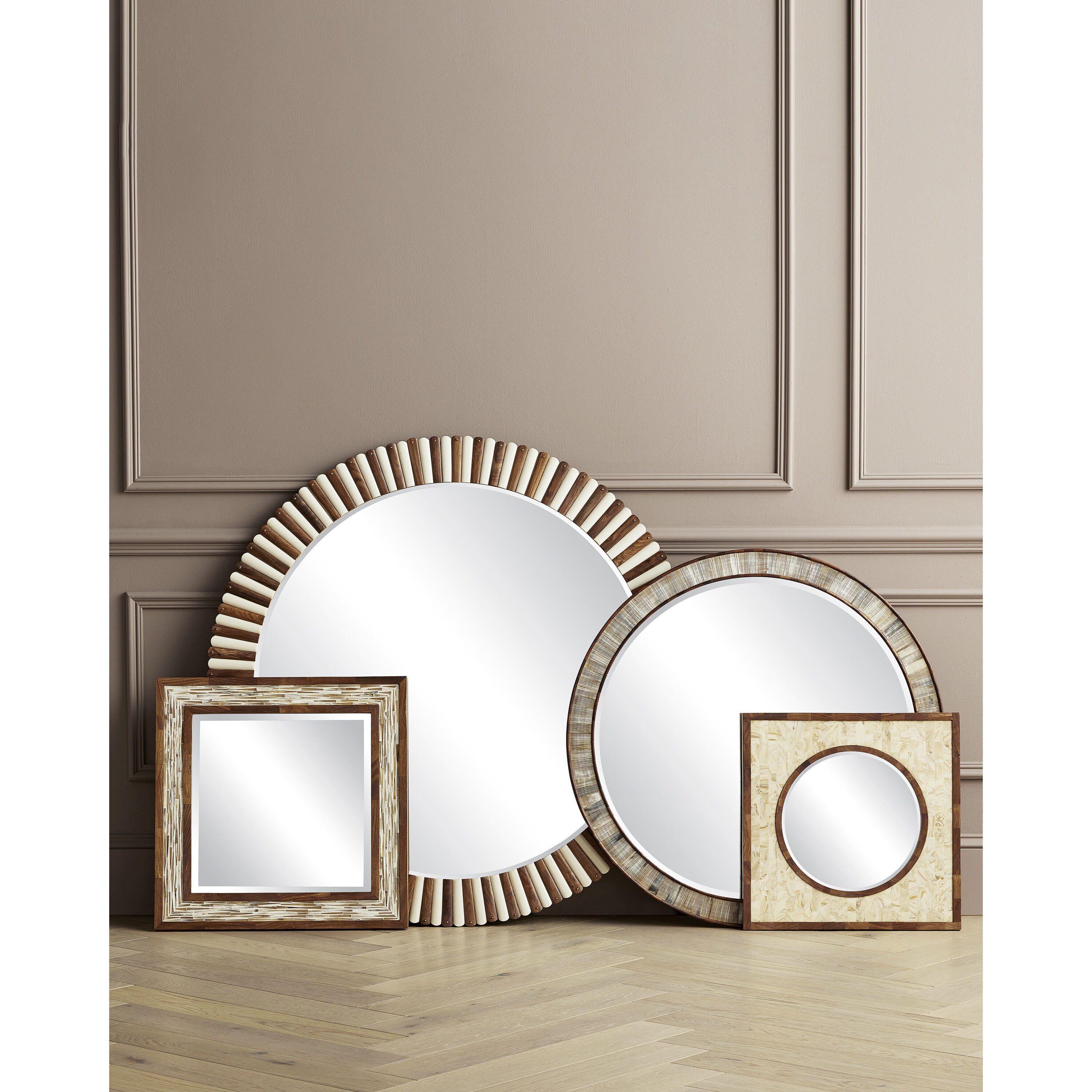 Serra 20.25 X 20.25 inch Beige/Natural/Mirror Mirror, Small