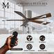 Atlas Irene-5H 52 inch Brushed Nickel with Walnut Tone Blades Ceiling Mount Paddle Fan, Flush Mounted