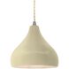Radiance 1 Light 8 inch Vanilla Gloss and Brushed Nickel Pendant Ceiling Light