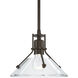 Henry 1 Light 9.2 inch White Mini Pendant Ceiling Light in Clear