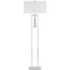 Vitale 69.5 inch 150 watt Silver Leaf and White Marble with Crystal Floor Lamp Portable Light