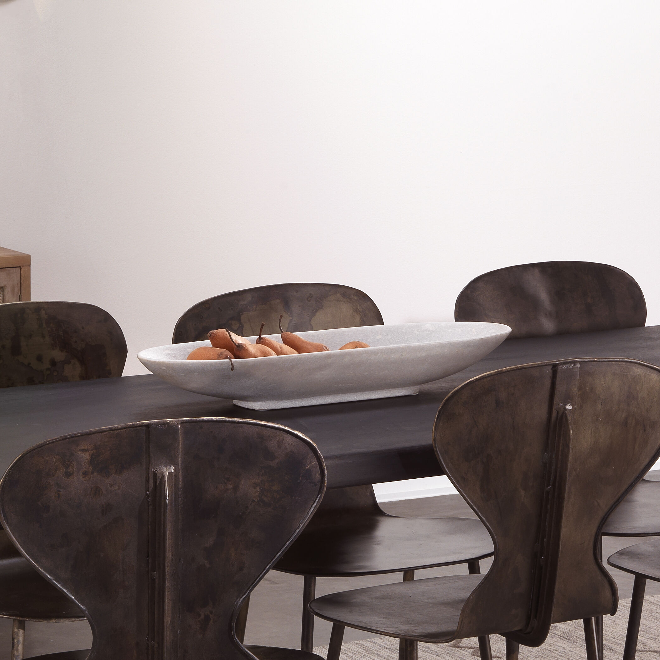 Long 8 X 4 inch Long Oval Bowl in White Marble