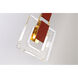 Canada 1 Light 2 inch Gold & Red Pendant Ceiling Light