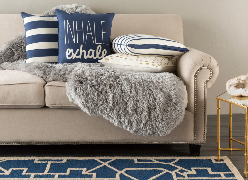 Glyph 18 X 18 inch Navy Pillow Kit, Square