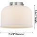Franklin Restoration Large Bell LED 8 inch Antique Copper Flush Mount Ceiling Light in Plated Smoke Glass