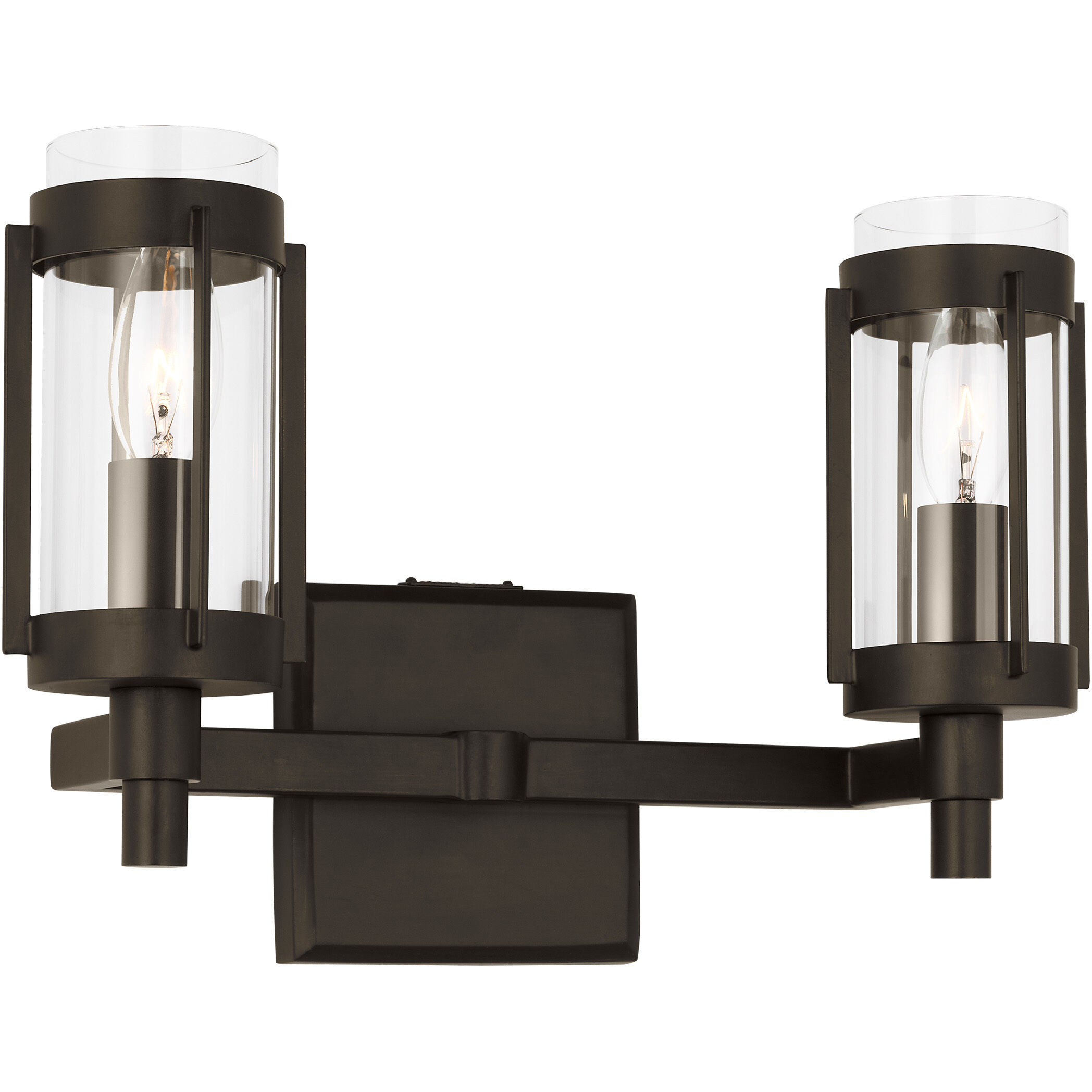 Flynn 2 Light 13.25 inch Aged Iron Bath Vanity Wall Sconce Wall Light