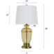 Opulence 30 inch 100 watt Opulence Gold and Off-White Table Lamp Portable Light