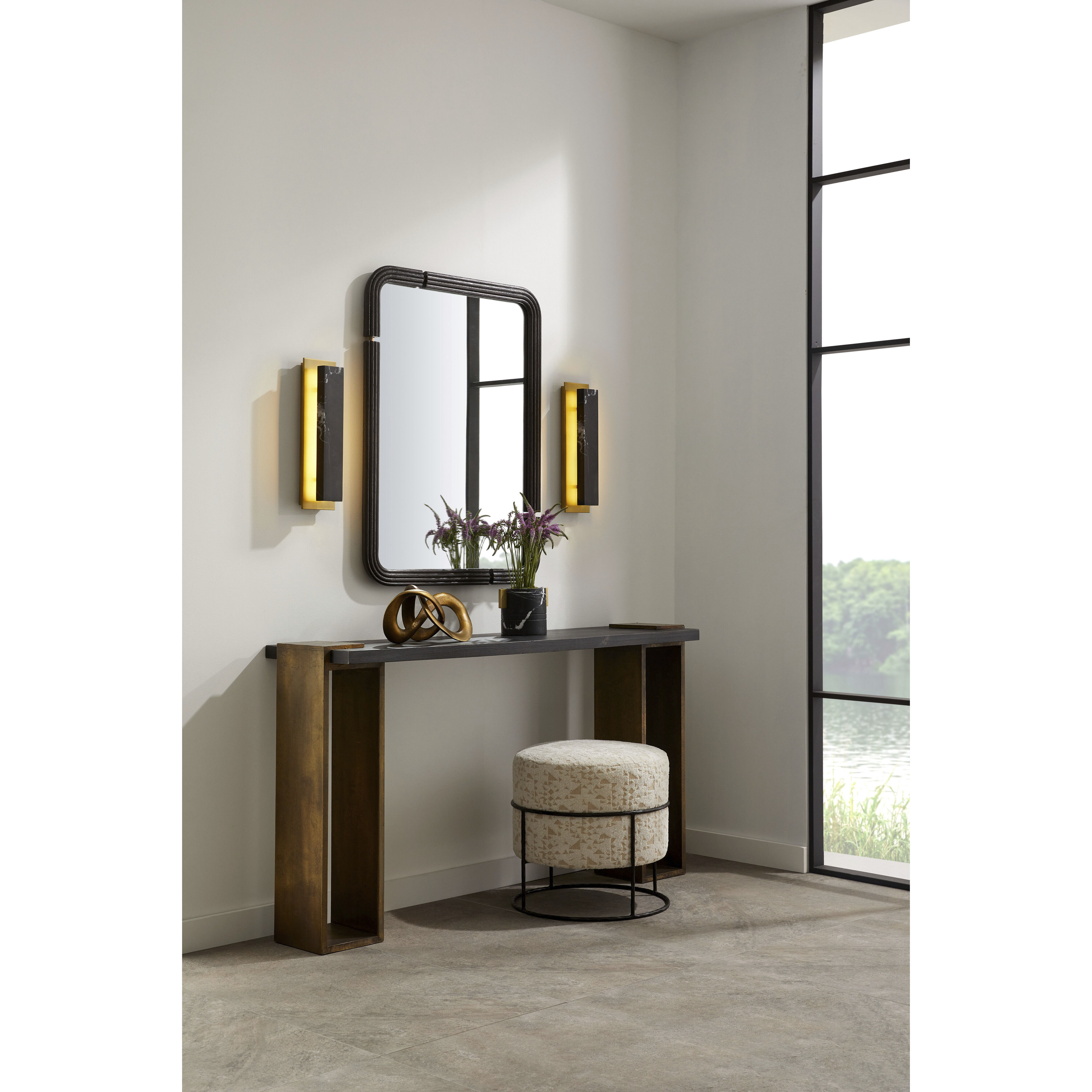 Ozona 1 Light 5 inch Black and Antique Brass ADA Sconce Wall Light