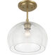 Glint 1 Light 12 inch Legacy Brass Convertible Semi Flush/Pendant Ceiling Light