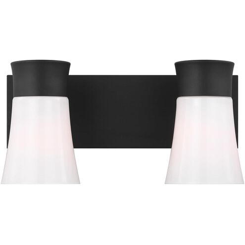 Drew & Jonathan Scott Roy 2 Light 14.5 inch Midnight Black Vanity Light Wall Light