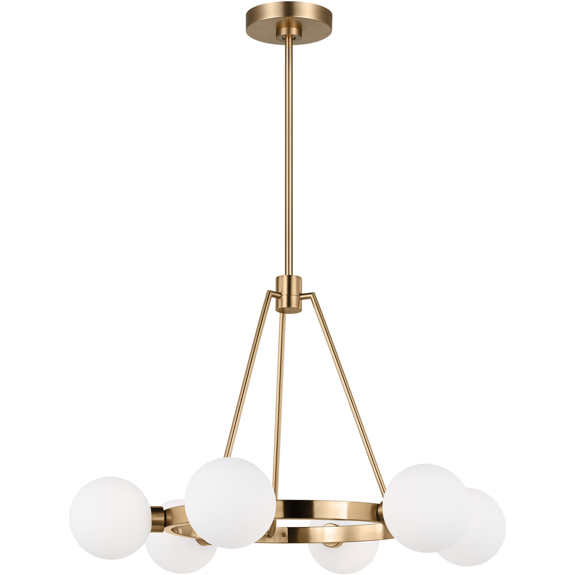 Sean Lavin Clybourn 6 Light 26 inch Satin Brass Chandelier Ceiling Light