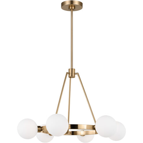 Sean Lavin Clybourn 6 Light 26 inch Satin Brass Chandelier Ceiling Light