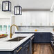Champlin 1 Light 8 inch Navy with Polished Nickel Accents Pendant Ceiling Light in Navy/Polished Nickel